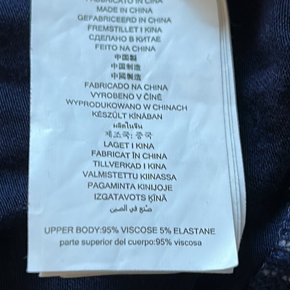 Micheal Micheal Kors XL Navy Blue Sleeveless Top ,tunic with Patterned Hem,hi-lo - Picture 12 of 13